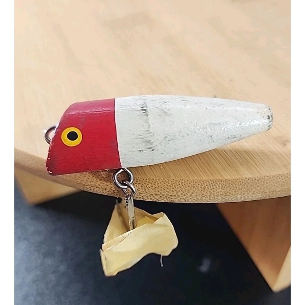 Vintage Wood Trout‎ Bait Red Head